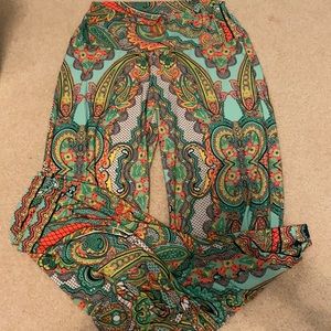 multicolored palazzo pants